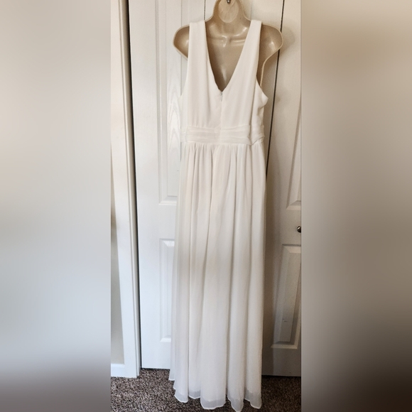 Lulus heavenly hues white long maxi dress formal wedding nwot dress size 2x - Picture 7 of 9